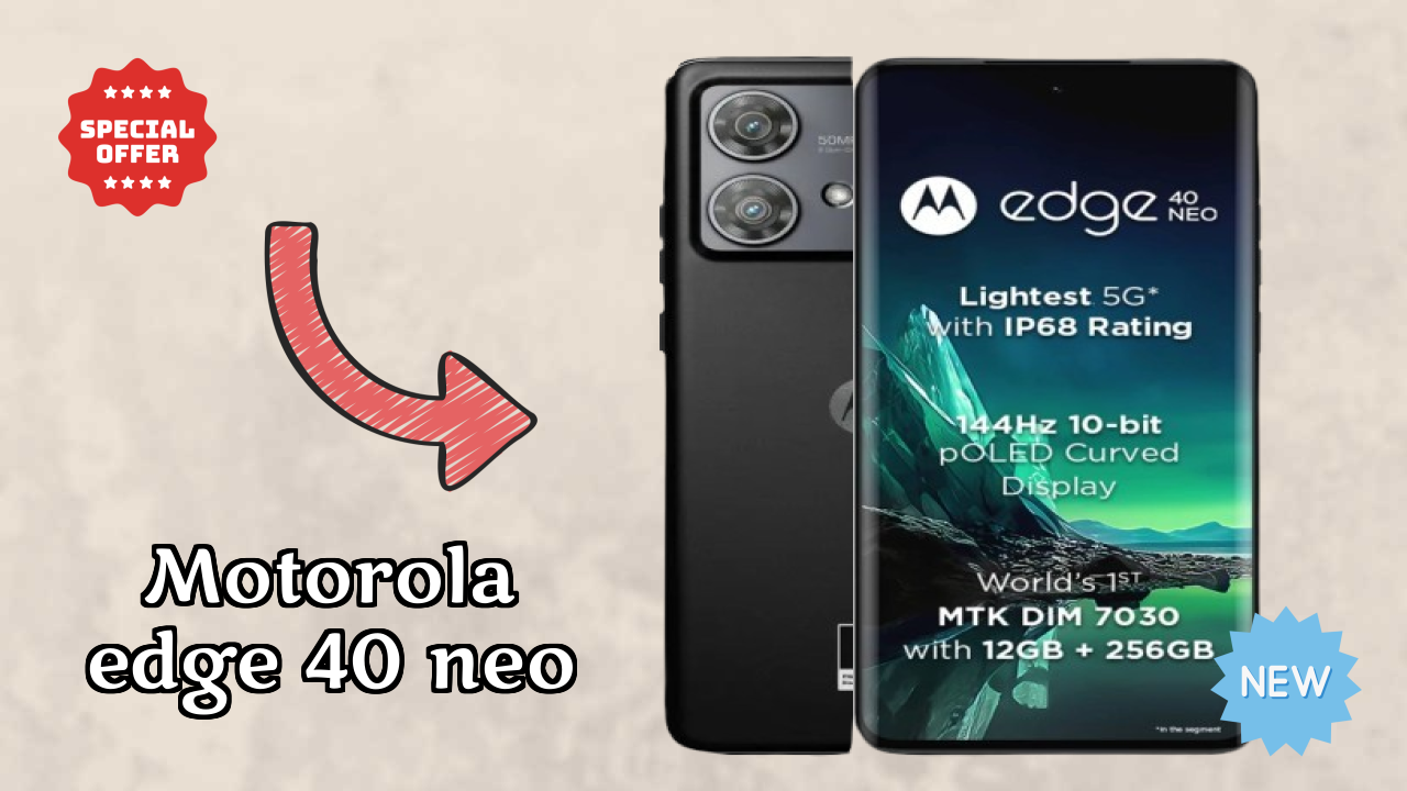 Motorola Edge 40 Neo Display Size: 6.55 Inches (16.64 Cm) Screen Quality