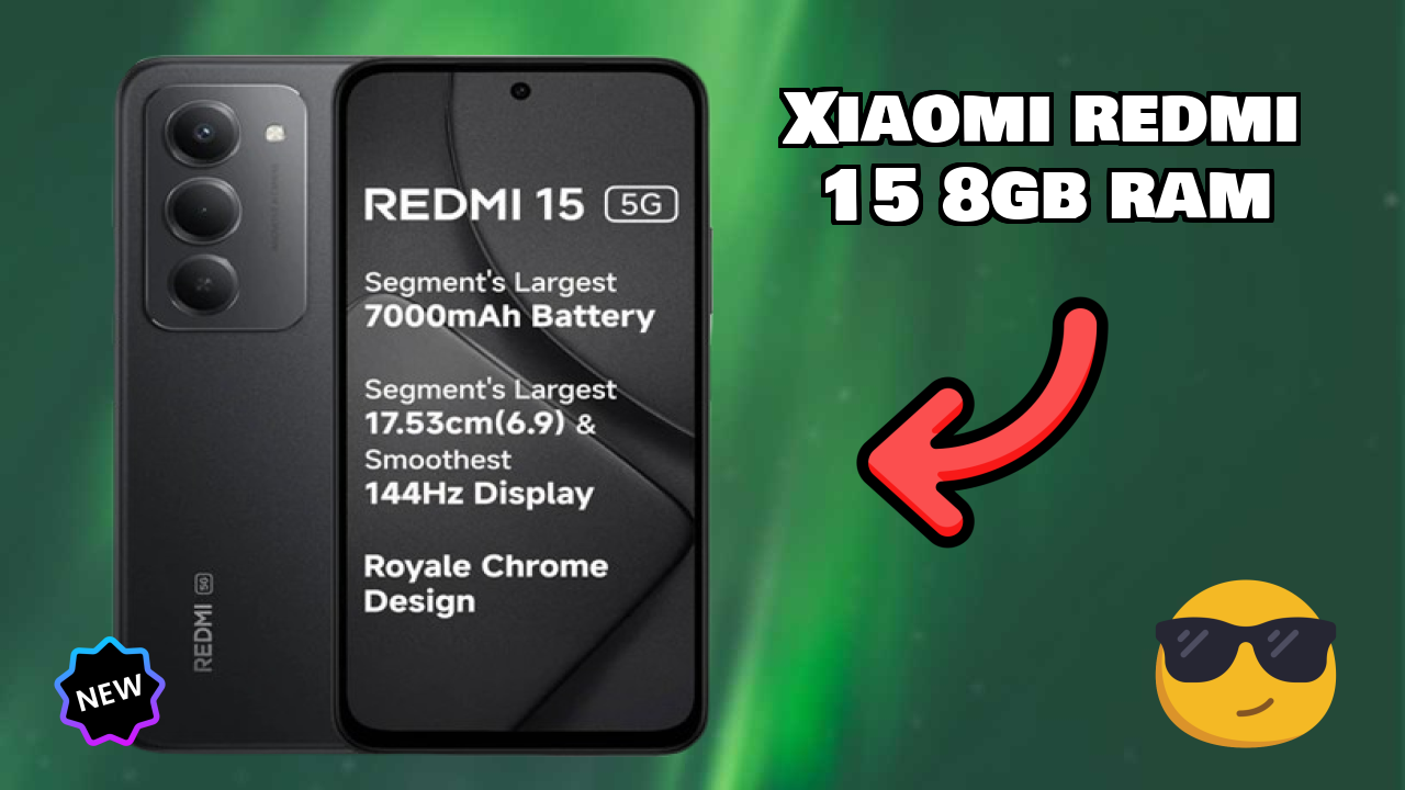 Xiaomi Redmi 15 8GB RAM Camera Quality: 8 MP Front Camera Selfie